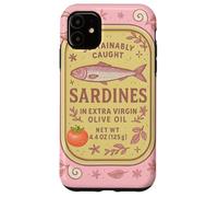 Sardine Tinned Fish Retro Vintage Coastal Girl Ocean Summer Carcasa para iPhone 11