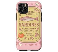 Sardine Tinned Fish Retro Vintage Coastal Girl Ocean Summer Carcasa para iPhone 11 Pro