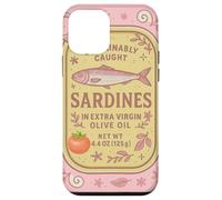 Sardine Tinned Fish Retro Vintage Coastal Girl Ocean Summer Carcasa para iPhone 12 Mini