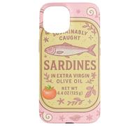 Sardine Tinned Fish Retro Vintage Coastal Girl Ocean Summer Carcasa para iPhone 15
