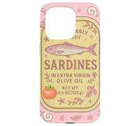 Sardine Tinned Fish Retro Vintage Coastal Girl Ocean Summer Carcasa para iPhone 15 Pro
