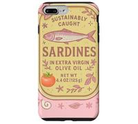 Sardine Tinned Fish Retro Vintage Coastal Girl Ocean Summer Carcasa para iPhone 7 Plus/8 Plus