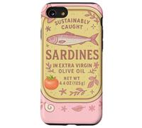 Sardine Tinned Fish Retro Vintage Coastal Girl Ocean Summer Carcasa para iPhone SE (2020) / 7/8
