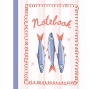 Sardines Notebook: Cute Ocean Themed Coastal Journal for Sardine, Seafood, Fish, and Marine Life Lovers | Pink Nautical Beach Blank Composition ... Gift to Kids, Teens, Women, Biology Students
