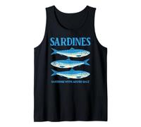 Sardines Tinned Fish Retro Graphic for Men Women Camiseta sin Mangas