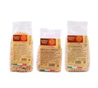 Sardo Sole - Mezcla de Pasta Artesanal Sarda, 100% Trigo de Cerdeña: Malloreddus, Fregula Tostada y Cicioneddos, 3x500g, Pasta Seca Tradicional de Cadena