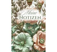 Sareyna dotted Notizbuch A5 Hardcover „Flowers Minty Rose“ 100 Seiten, Journal, gepunktet mit Hardcover