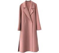 SARGE Abrigo de Cachemira Rosa para Mujer, Novedad de 2022, Abrigo Largo de Lana con cinturón Suelto para otoño/Invierno