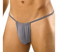 Sarge Biancheria Intima Sexy para Hombre, Lencería G-String, Slip Liso, Tanga Traspirante, Bikini Pouch T-Back, Mutandine para Hombre de Cintura Baja, Gy, XXXL