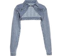 SARGE Chaquetas Vaqueras Recortadas Y2k para Mujer, Abrigo Vaquero Corto Que combina con Todo Vintage, Vaqueros Harajuku estéticos de Moda Coreana