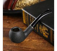 SARGE Pipa clásica de Madera Maciza para Fumar, Pipa de Tabaco de Madera de Nuevo diseño, Accesorios para Fumar sin Humo