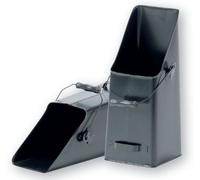 Sargento de carbón y pellets con asas, acero negro, 210 x 210 x 500 mm (ancho x profundidad x alto)