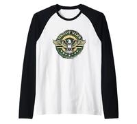 Sargento Mayor - Diseño de águila y Estrellas de Las Fuerzas Armadas Camiseta Manga Raglan
