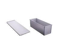 Sarhula Caja antiadherente con tapa, molde rectangular grueso para pan, horno de aleación de aluminio, molde para hornear pan de aluminio