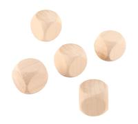 Sarini 10 Dados De Madera De 20 Mm, Redondos, Lisos, De Seis Caras, Sin Pintar, Para Enseñanza DIY, Recursos Creados, Enseñanza De Juegos.