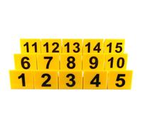 Sarini 15 Piezas de decoración de números de Escena del Crimen 1-15, Placas de números de Mesa de Banquete, decoración de Escena del Crimen de Fiesta temática, Tarjetas de números de evidencia