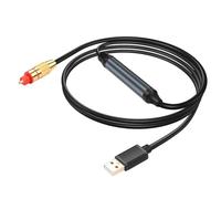 Sarini Adaptador de audio óptico USB a conector SPDIF de audio de fibra óptica de USB A, cable conversor de audio hembra de 1,5 m/4,9 pies para computadora portátil a caja de audio óptico