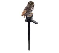 Sarini Adorno de jardín de búho Solar, esculturas y estatuas de jardín, Animales solares Impermeables para jardín al Aire Libre, balcón, decoración de macizos de Flores