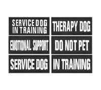 Sarini Arnés para Perros de Servicio, 6 Piezas, Parches Bordados extraíbles para Perros, Parche para Chaleco de Perro de Trabajo para Entrenamiento de Terapia Emocional No acariciar