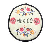 Sarini Bolsa calentadora de Tortillas, Calentador de Alimentos de Tela Aislante de 11,8 Pulgadas para Mantener el Taco Caliente Durante una Hora, Taco de harina (Calavera)