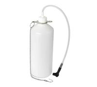 Sarini Botella purgadora de Frenos de 1 litro. con Manguera de 60 cm de Largo y Adaptador de Goma Universal. para Cambiar el líquido de Frenos. Dispositivo de Purga de Frenos.
