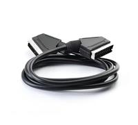 Sarini Cable Scart a Scart de 1,5 m para conexión de vídeo, TV, DVD, AV, Audio y vídeo para una transmisión de señal rápida y Estable