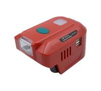 Sarini Convertidor de Voltaje para inversor de batería Einhell de 18 V,Adaptador de batería de CC de 18 V a CA de 220 V con 2 Puertos USB y luz de Trabajo