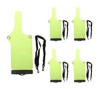 Sarini Funda Impermeable para Radio bidireccional de 5 Piezas para Motorola Kenwood Midland UV-3R UV-5R PX-888 para Uso en Exteriores Walkie Talkie Funda Protectora de Almacenamiento (Verde)