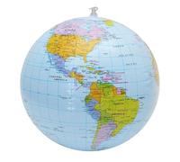 Sarini Globo terráqueo inflable 2PCS, globo inflable, globo terráqueo de waterpolo, globo terráqueo, para jugar en la playa o enseñar, fiestas de cumpleaños, educación en geografía científica