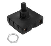 Sarini Interruptor Giratorio de Servicio Pesado - 4 Posiciones 3 velocidades 13A - 125V/10A - 250V Selector de Velocidad con botón pulsador