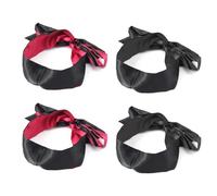 Sarini Juego de 4 antifaz de satén de seda para dormir y jugar, suave funda de seda satinada para ojos, regalo de San Valentín para mujeres, amantes, familia