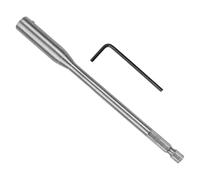 Sarini Juego de extensión de broca de 6 pulgadas - Extensión de broca de espada, extensión larga para brocas con llave hexagonal, extensión de broca de acero al carbono para carpintería