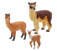 Sarini Juego de Figuras de Alpaca, Figuras de Llama, Figuras de Herramientas de Animales de la Selva del Bosque de plástico para niños y niñas