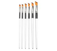 Sarini Juego de Pinceles Gouache de 6 Piezas para Pintura acrílica al óleo,Acuarela,Cara y Cuerpo,Gran Regalo para Amantes del Arte,Adultos (Pinceles de Acuarela biselados Plateados y Negros)