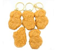 Sarini Llavero con Pepitas de Pollo,Novedad y Divertida Broma,Llavero de Comida rápida,Regalos para niños,niñas,Novios,Novias,Amigos,Parejas para Enlace,Amistad y Amor