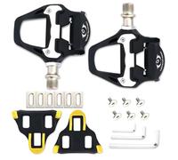 Sarini Pedales para Bicicleta de Carretera Pedales SPD Pedales de Bicicleta sin Clip con calas compatibles con el Sistema SPD SL Roscas de aleación de Aluminio para Bicicletas