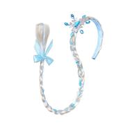 Sarini Peluca de Princesa SariniFrozen, Diadema con coleta Azul, Peinado, Trenza de Copo de Nieve, Accesorios para el Cabello para Juegos de rol, Fiesta de cumpleaños para niñas