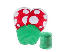 Sarini Piraña Zapatillas Ropa para el hogar Planta Flor Forma Caníbal Cosplay Zapatos con soporte para macetas - Zapatillas con patrón único y mocasines con costuras