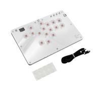 Sarini Teclado de lucha,consola de juegos Ar-cade de 16 botones,controlador de juego Ar-cade Joy-stick sin palo con RGB personalizado para PC/P-S4/PS3/Switch