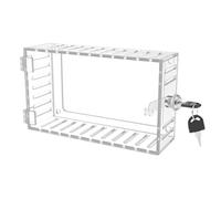 Sarini Termostato Locker con 2 Llaves - Cubierta Protectora de plástico Transparente Protector de termostato Universal montado en la Pared para Aires acondicionados, restaurantes