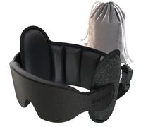 SARISUN Almohada de viaje, almohada de avión mejorada para vuelos largos. Soporte de 360° para la cabeza, cómoda almohada para el cuello con máscara para dormir. Compacta y esencial para viajar, negra