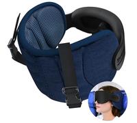 SARISUN Cojín de viaje para aviones, cojín cervical para dormir en viajes con máscara para los ojos, cómodos cojines de viaje para el coche y vuelos largos, reposacabezas para viajes en coche, azul