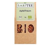 SARITEE Té de fruta de sueño orgánico de manzana | Té de manzana perdedor hecho de piezas de manzana secas | Refrescante-afrutado - Cálido y frío Un placer | De cultivo orgánico | 70 g
