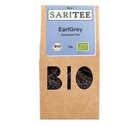 SARITEE Té negro orgánico de la línea negra suelta | Té negro perdedor de la agricultura orgánica certificada | Hojas de té fino | Earl Grey con aroma natural de bergamota | 70 g