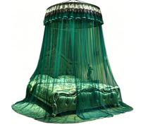SARKEY Princesa Romántica Lujo Mosquitera,Dosel De Cama,Universal Tipo Domo,Cortinas Colgantes Encaje Doble Capa,Red Hilo Ultrafina para Viajes,Camping Y Familia(Dark Green)