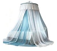 SARKEY Princesa Romántica Lujo Mosquitera,Mosquiteras De Tipo Domon,para Niñas,Decoración Habitación,Dormitorio,Dosel Cama,Universal Domo,Cortinas Colgantes Encaje Doble Capa