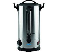 SARO ANCONA 10 Hervidor de vino caliente y dispensador de agua caliente, 9 l, acero inoxidable, grifo, tapa con bloqueo, temperatura 30-110 °C, 1,6 kW