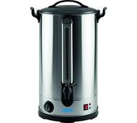 SARO ANCONA 30 Hervidor de vino caliente y dispensador de agua caliente, 27 l, acero inoxidable, temperatura 30-110 °C, grifo, luces de control, protector térmico, 2,5 kW