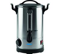 SARO ANCONA 5 Hervidor de vino caliente y dispensador de agua caliente, 5,9 l, acero inoxidable, grifo, temperatura 30-110 °C, luces de control, protector térmico