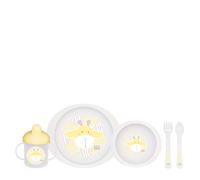 Saro Baby Vajilla Pocket Jungle Party Jirafa | Precio, Comprar n/a Plato + Cuenco + Taza + Cuchara + Tenedor